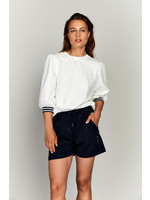 Anna Blue Lana T-Shirt Offwhite-White Base Solid