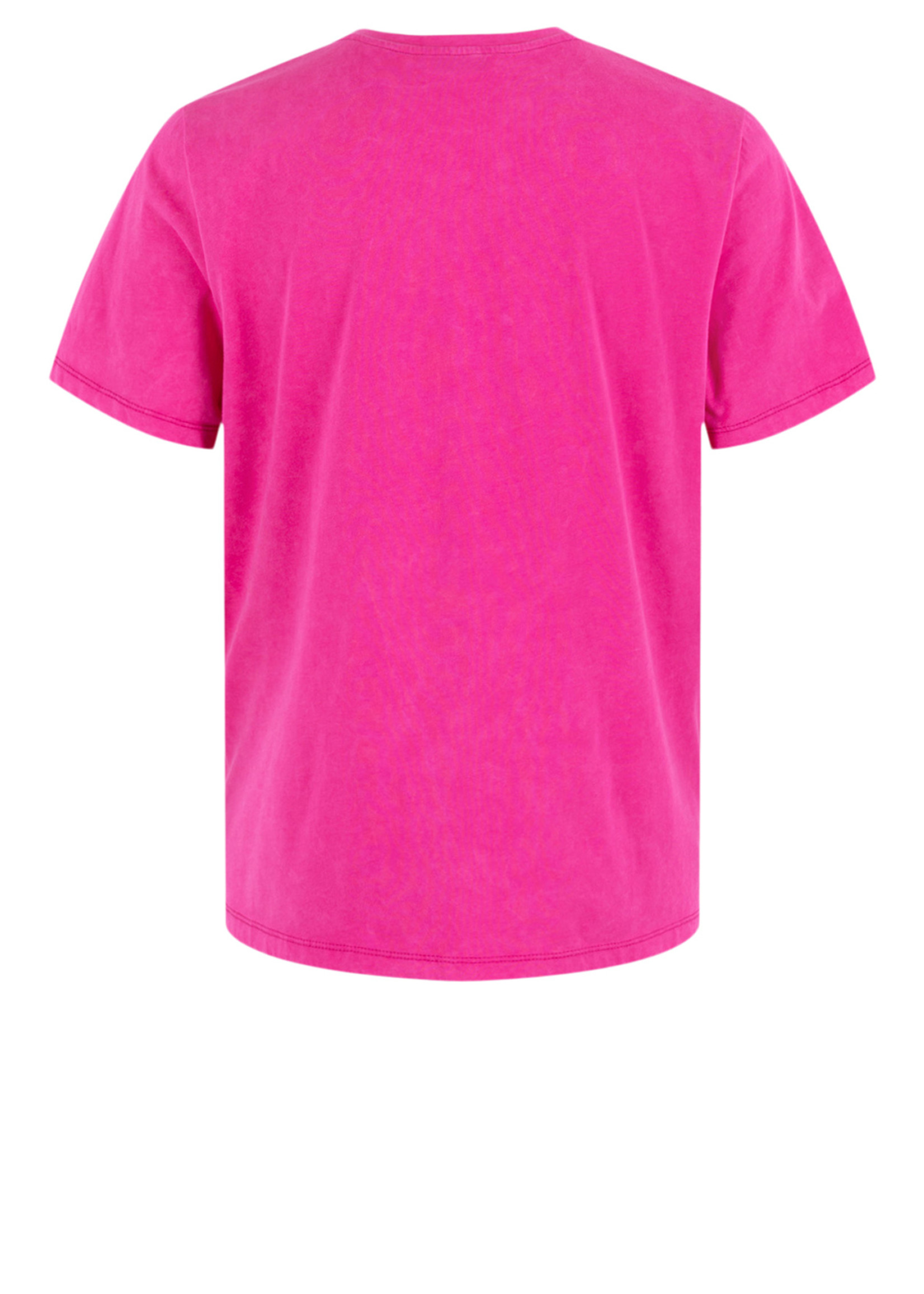 Anna Blue Logo T-Shirt Fuchsia Solid