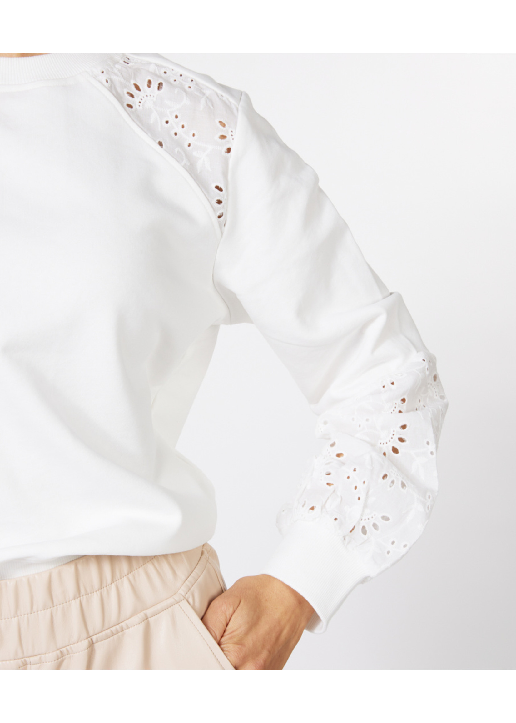 Esqualo Sweater lace	Off White