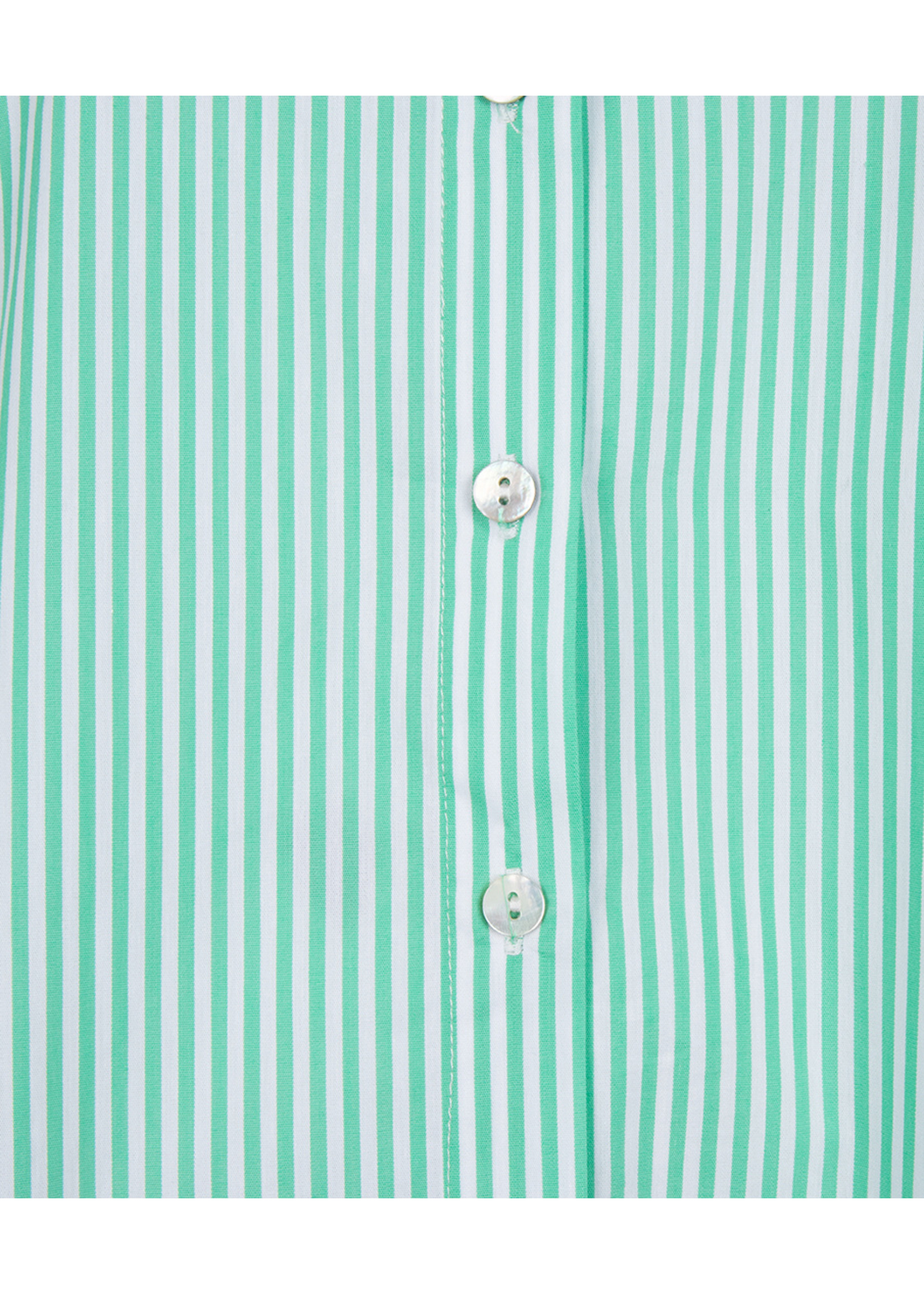 Esqualo Blouse oversized striped cotton	Off White / Green