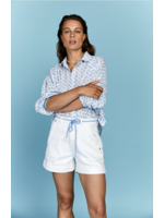 Anna Blue Short Offwhite-White Base Solid