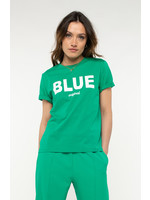 Anna Blue Logo T-Shirt Green Solid