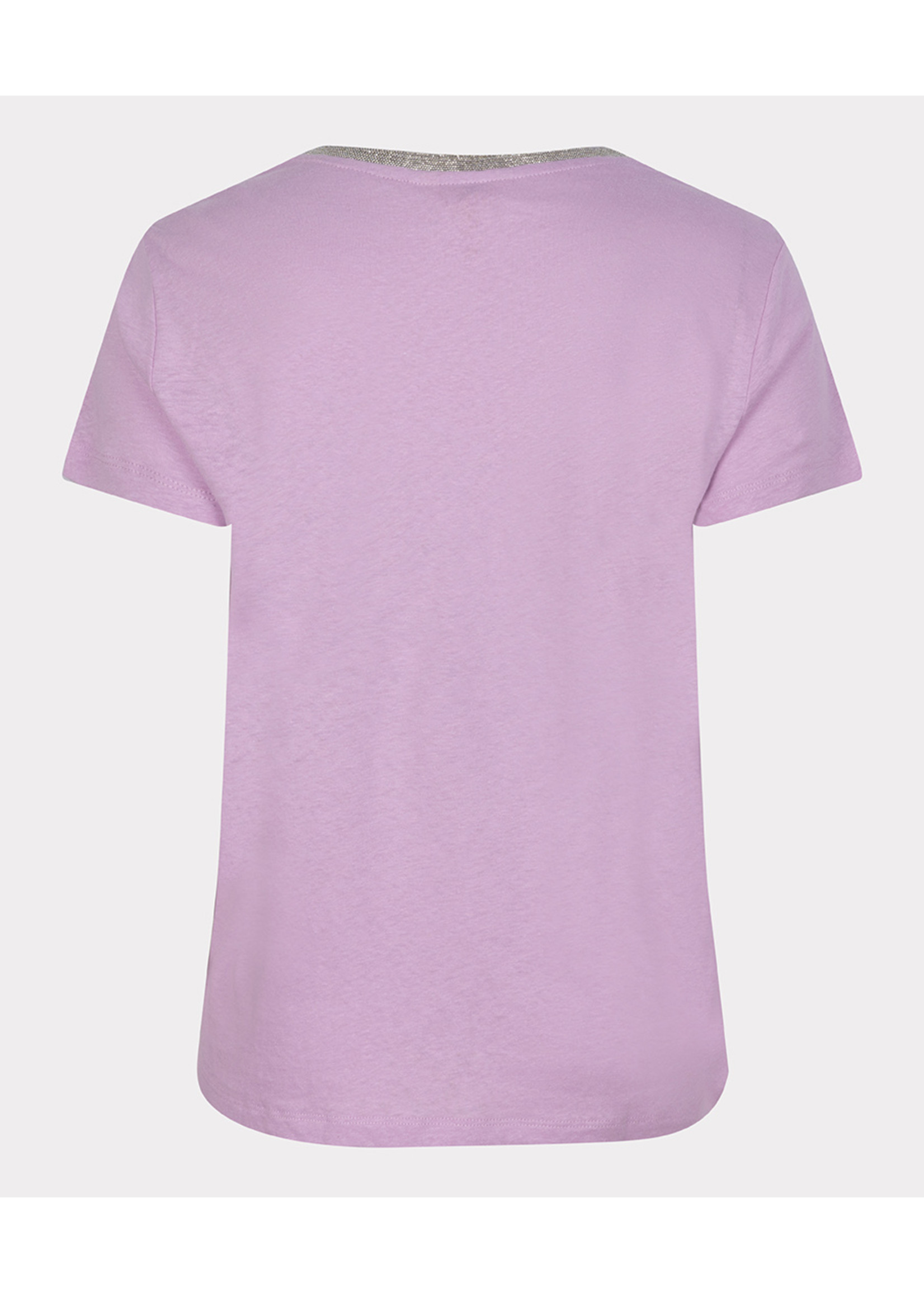 Esqualo T-shirt fancy neckline	Violet