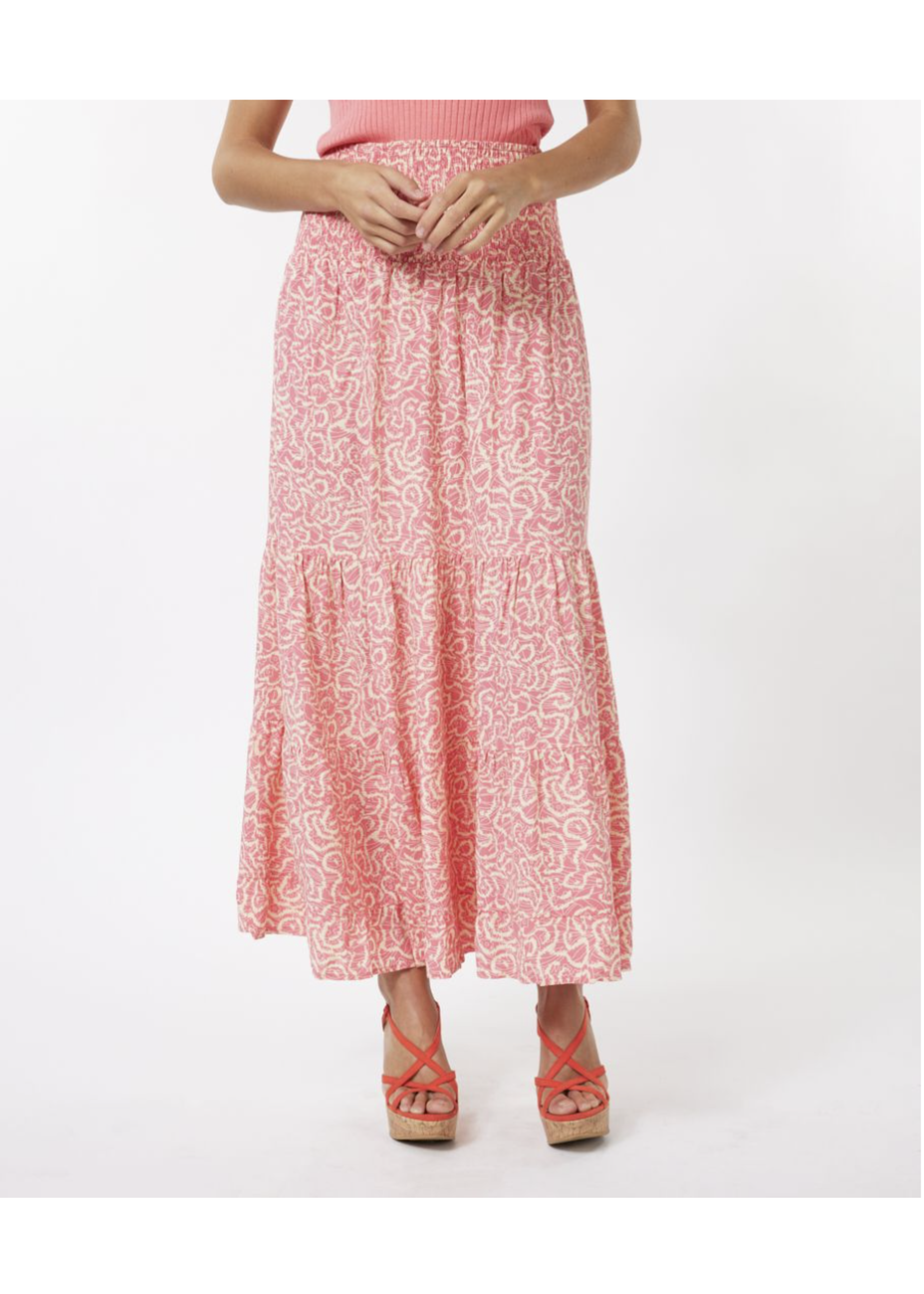 Esqualo Skirt long smock vibrant vacay print