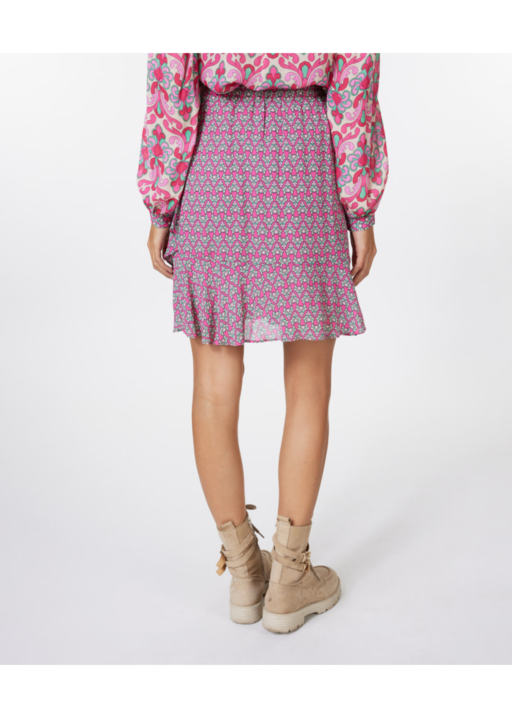 Esqualo Skirt volant mini shimmer print