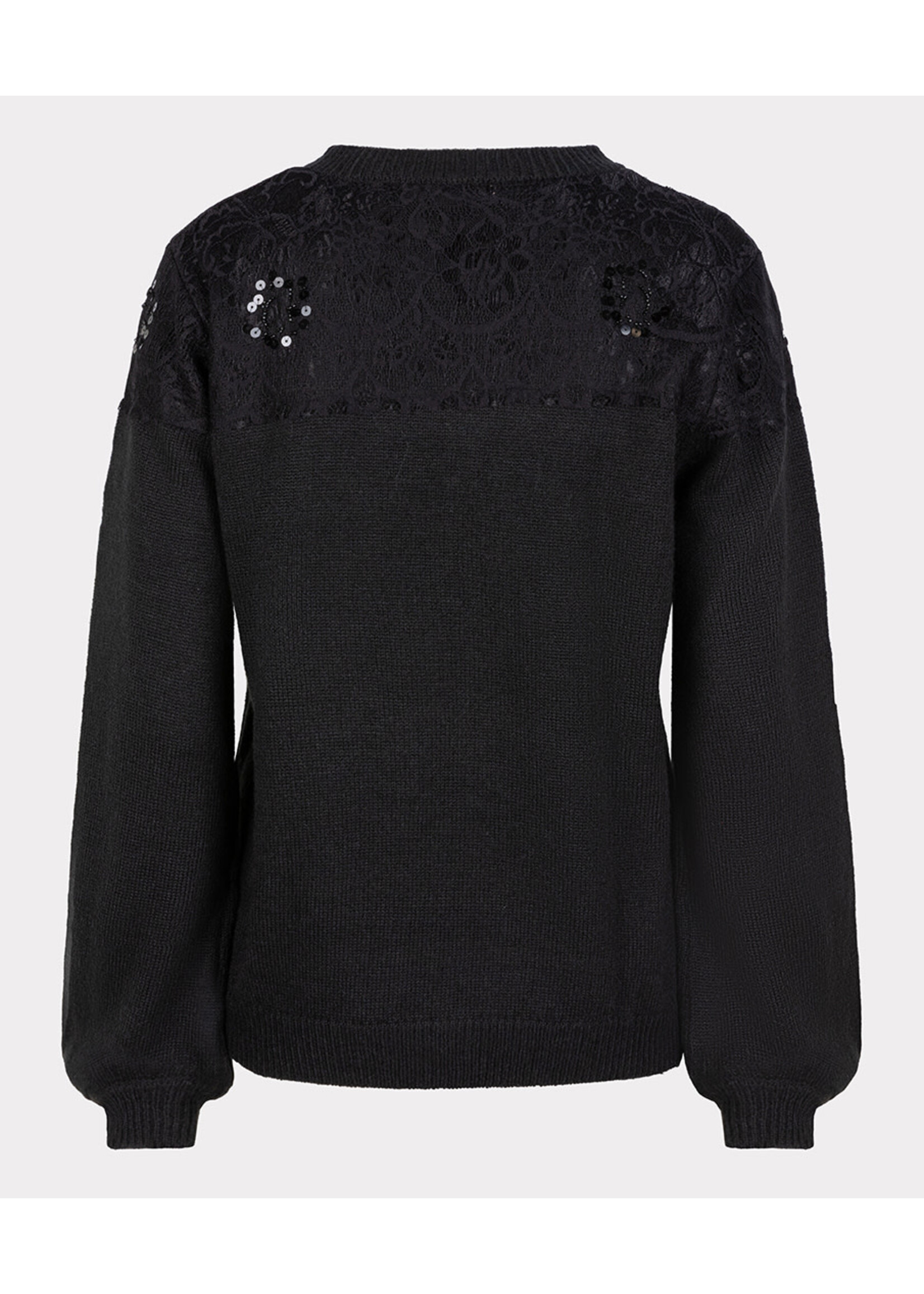 Esqualo Sweater knit lace Black