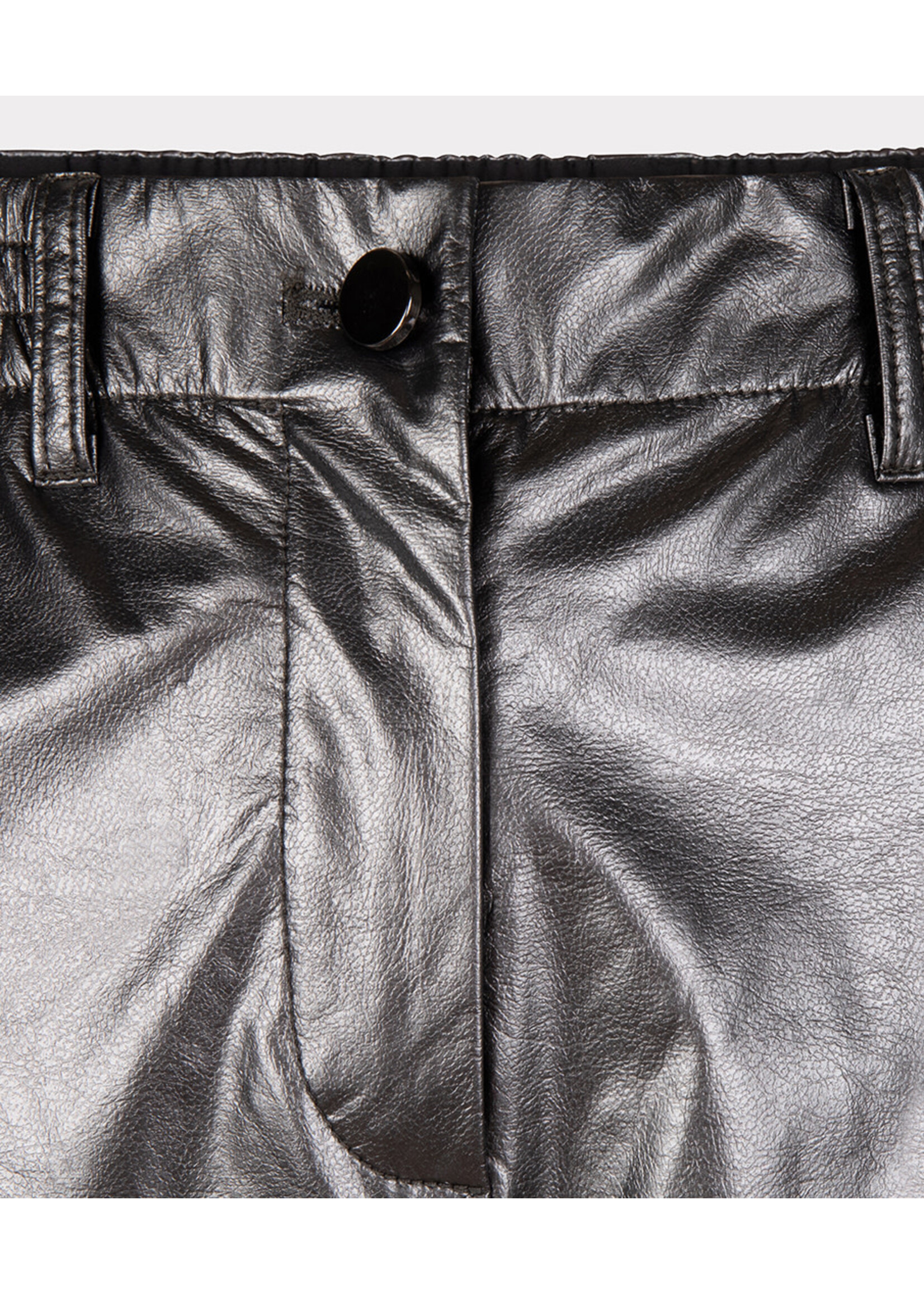 Esqualo Trousers metallic PU Silver