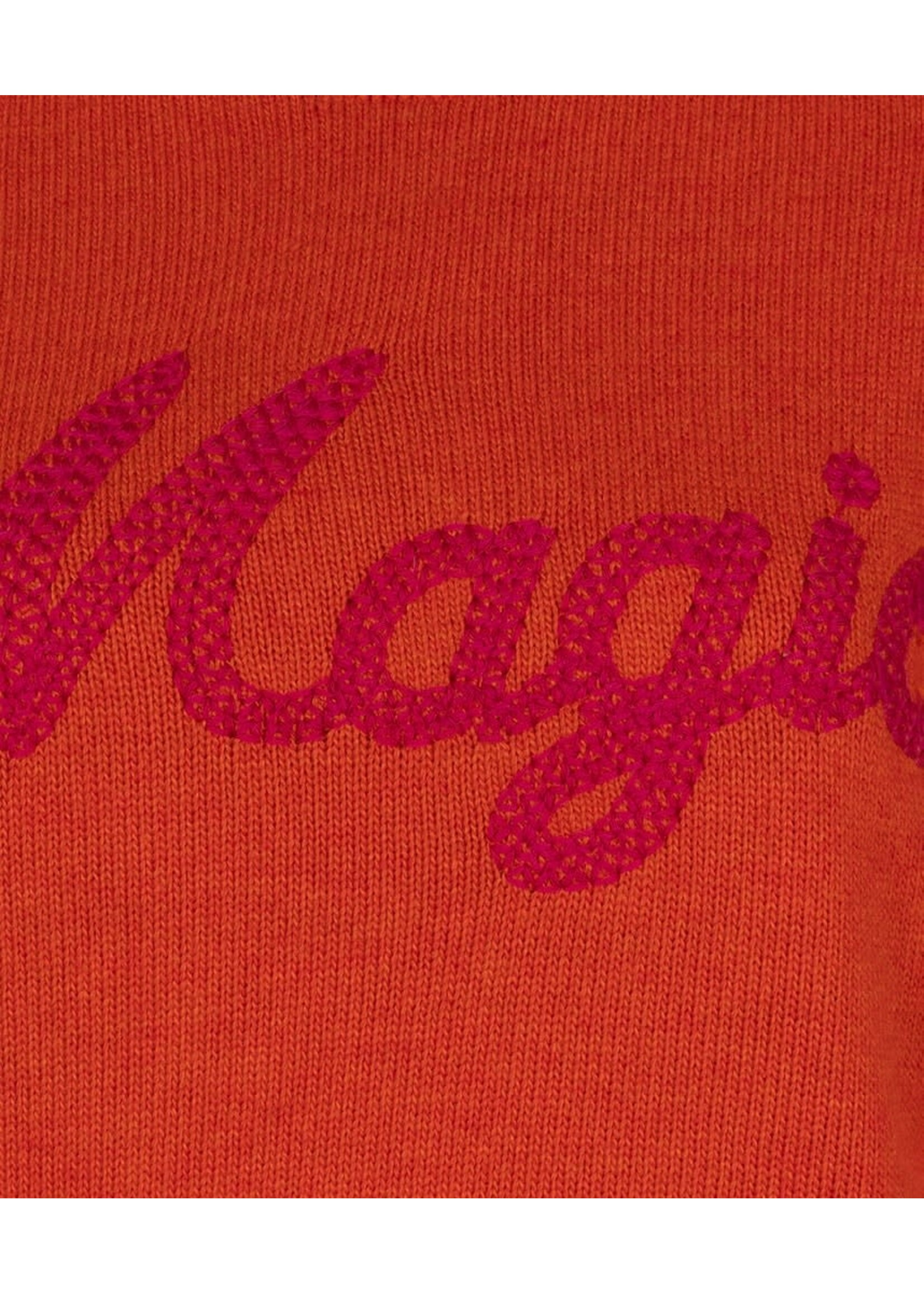 Esqualo Sweater “Magic” intarsia Oranje