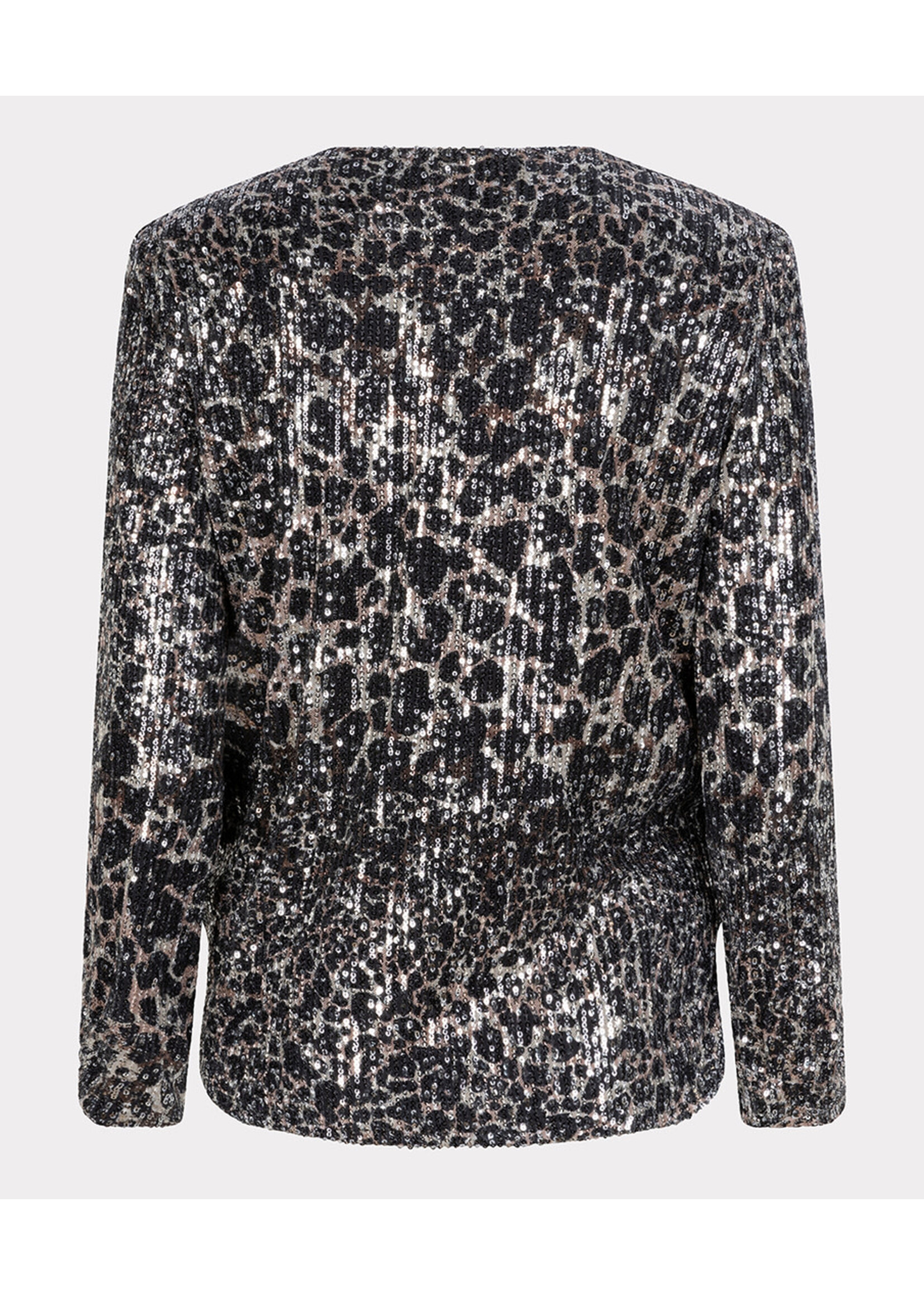 Esqualo Top sequins scattered illusion Print