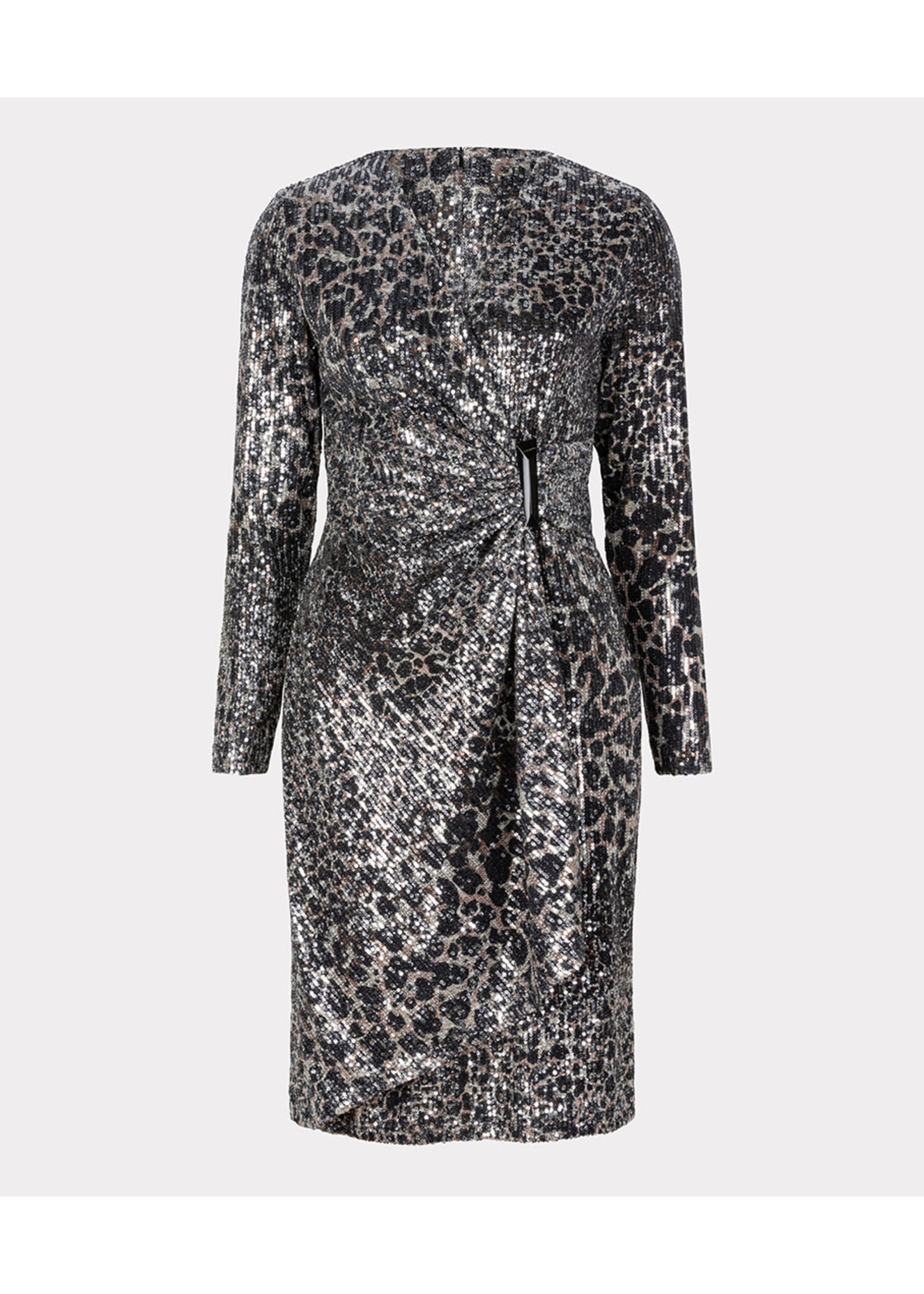 Esqualo Dress sequins scattered illusion Print