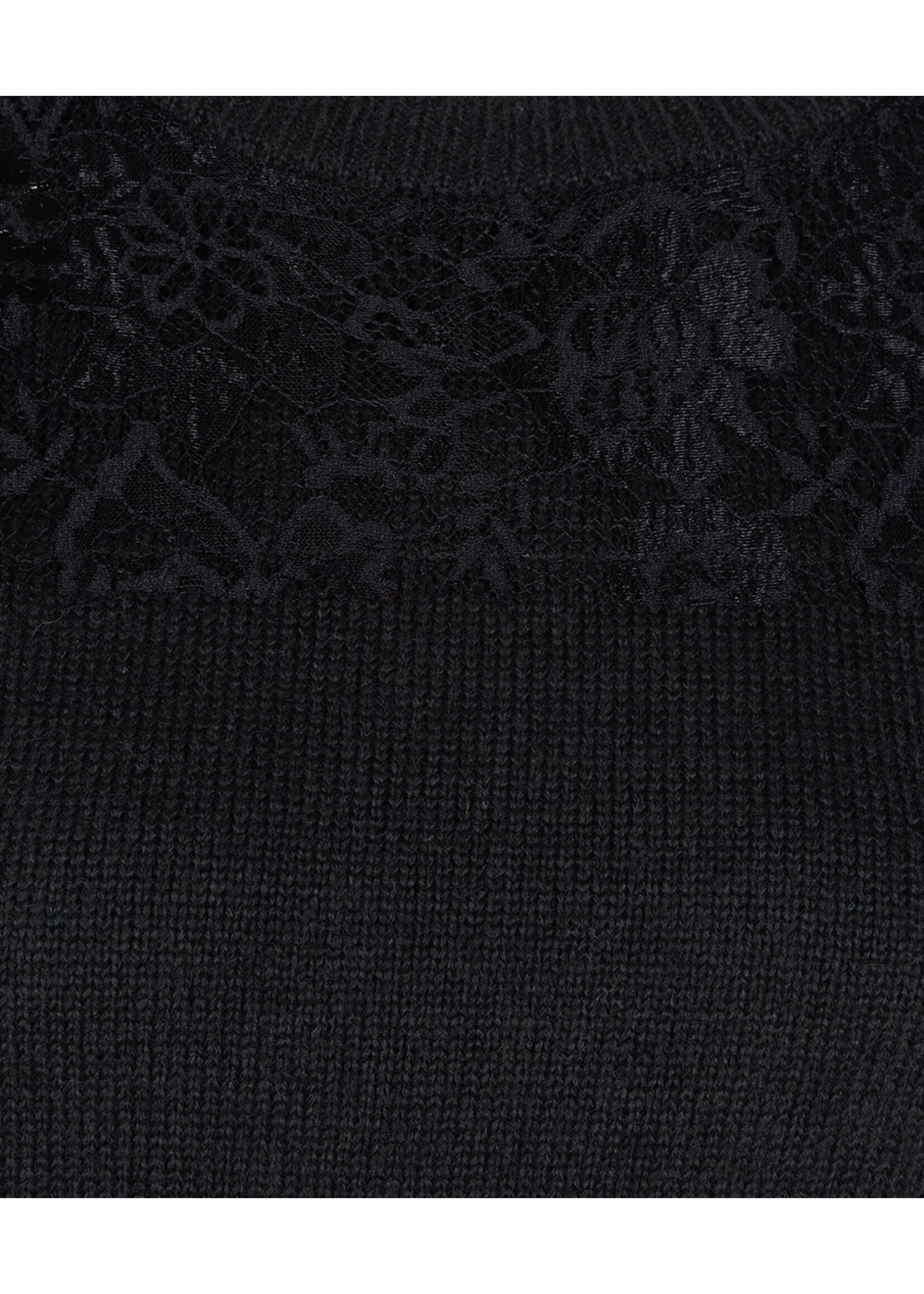 Esqualo Sweater knit lace Black