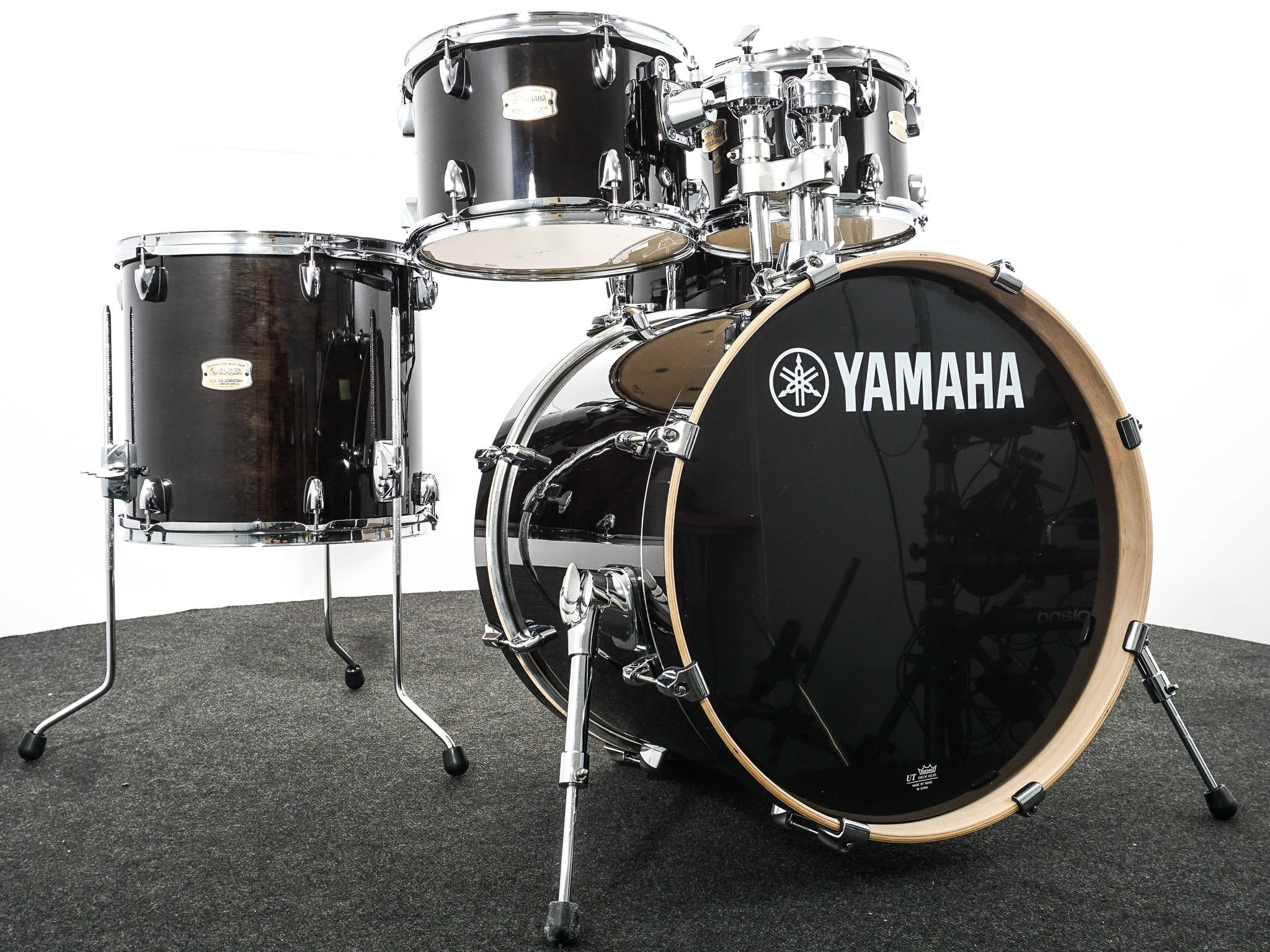 Yamaha JSBP0F5RBL Stage Custom Birch Drum Kit in Raven Black - Graham  Russell Drums