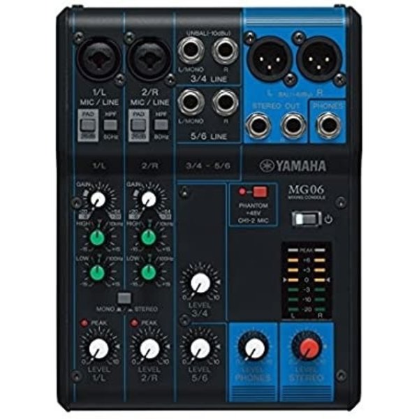 Yamaha Yamaha MG06 6-Channel Mixing Console