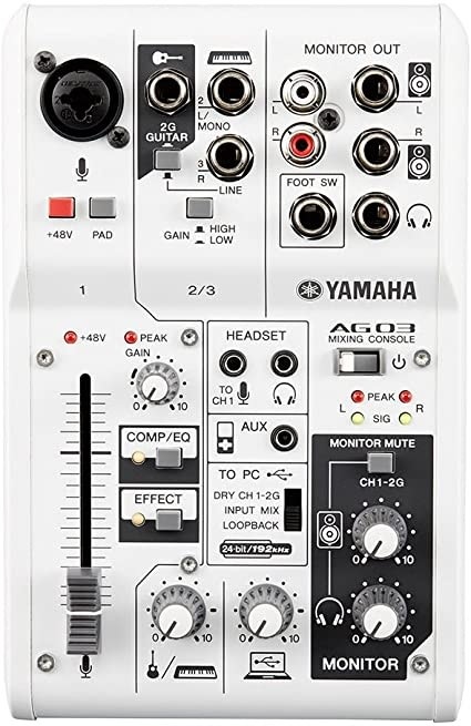 Yamaha AG03 3-Channel Mixing Console | Graham Russell Drums