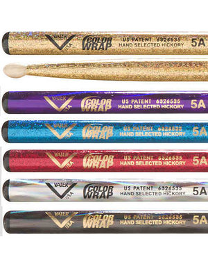 Vater Vater 5A Colourwrap Gold Sparkle Drum Sticks