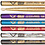 Vater Vater 5A Colour Wrap  Drum Sticks, Gold Sparkle