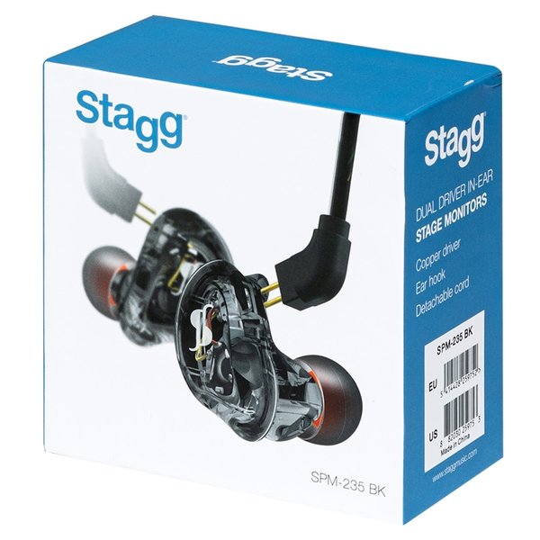 Stagg Stagg Twin Driver In Ear Stage Monitor, Black