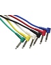 Stagg Stagg Mono Patch Cable, 6 x Jack/jack (m/m, L-shaped) 30 cm (1') Moulded Plastic