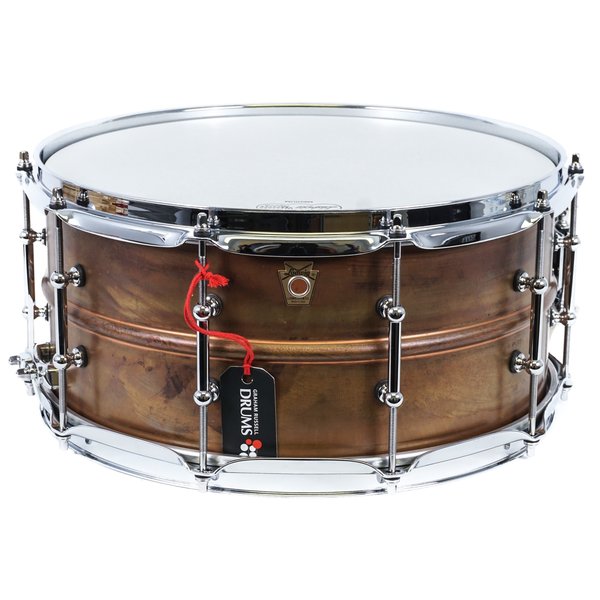 Ludwig Ludwig Raw Copperphonic 14" x 6.5" Snare Drum, Tube Lugs
