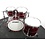 Tama Tama Star Bubinga 22" Drum Kit, Dark Red Cordia