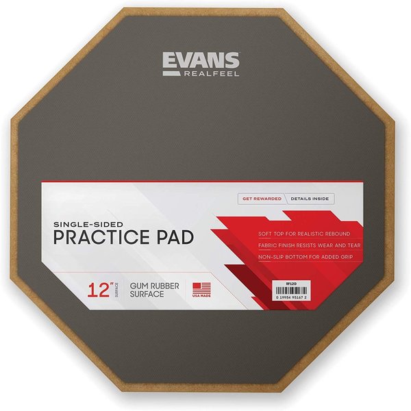 Evans Evans Real Feel 12" 1 Sided Practice Pad