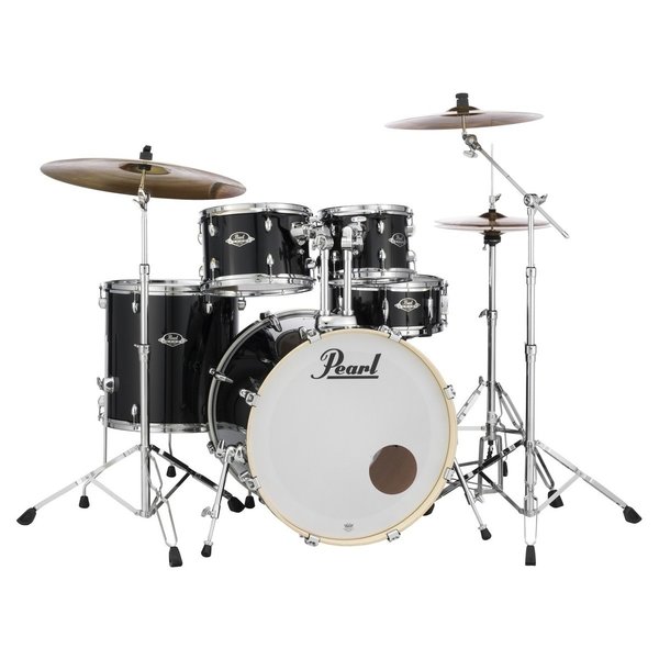 Pearl Pearl Export 22" Drum Kit Jet Black with Pearl 830 Hardware Pack & Sabian SBR Cymbal Set