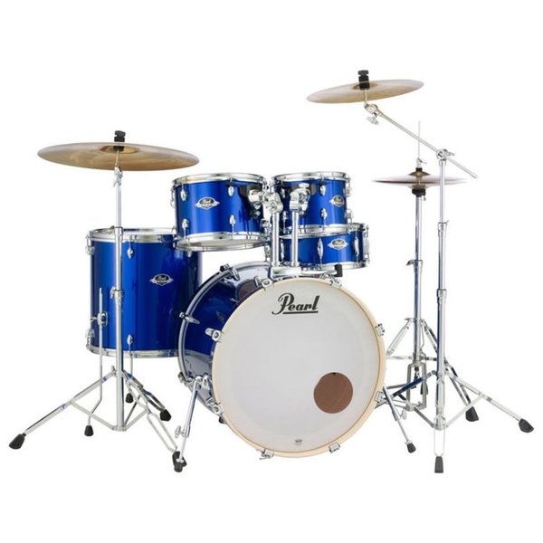 Pearl Pearl Export 22" Drum Kit, High Voltage Blue with Pearl 834 Hardware Pack & Sabian SBR Cymbal Set