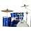 Pearl Pearl Export 22" Drum Kit, High Voltage Blue with Pearl 834 Hardware Pack & Sabian SBR Cymbal Set