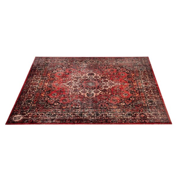 Drum n Base Drum n Base 1.85 x 1.6m Mat in Original Red Vintage Persian