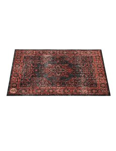 Drum n Base Drum n Base 1.3m x 90cm Mat in Red Black Vintage Persian