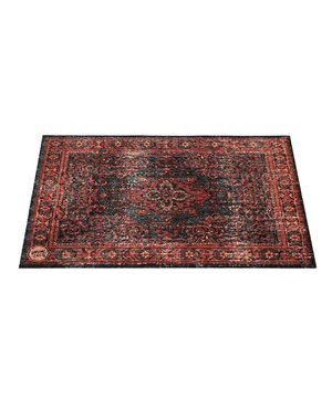 Drum n Base Drum n Base 1.3m x 90cm Mat in Red Black Vintage Persian
