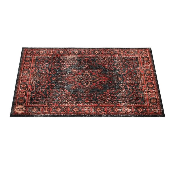 Drum n Base Drum n Base 1.3m x 90cm Mat in Red Black Vintage Persian