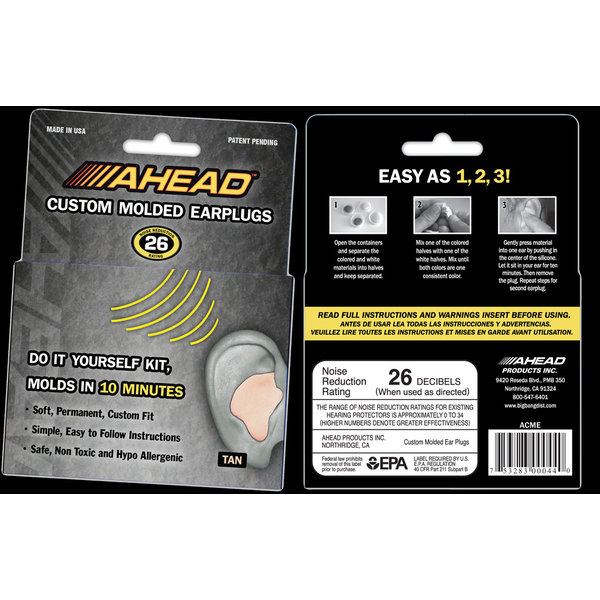 Ahead Ahead Custom Moulded Earplugs