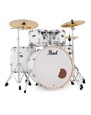 Pearl Pearl Export 20" Drum Kit, Satin White with Pearl 830 Hardware Pack & Sabian SBR Cymbal Set