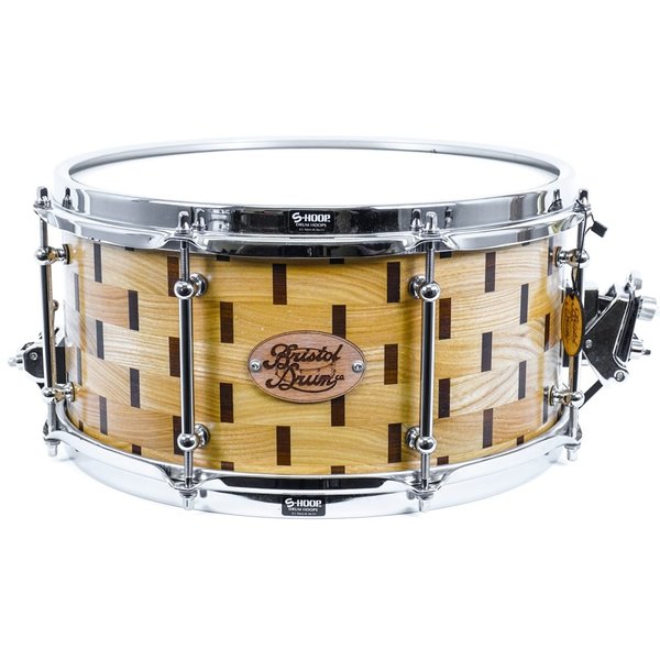 Bristol Drums Basket Weave 13” x 6.5” Snare Drum, with case