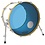 Remo Remo Powerstroke 3 Colortone 22" Blue Resonant Bass Drum Head & Port Hole