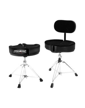 Ahead Ahead Spinal Glide Black Stool with Backrest