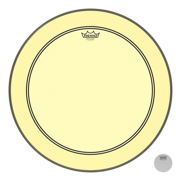 Remo Remo 22" Powerstroke 3 Colortone Bass Drum Head, Yellow