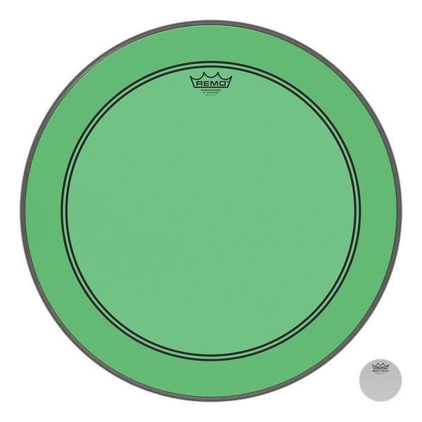 Remo Remo 22" Powerstroke 3 Colortone Bass Drum Head, Green