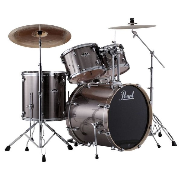 Pearl Pearl Export 20" Drum Kit, Smokey Chrome with Pearl 830 Hardware Pack & Sabian SBR Cymbal Set
