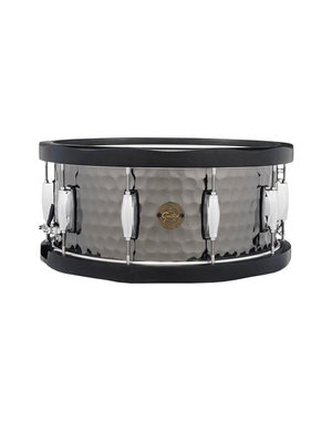 Gretsch Gretsch 14" x 6.5" Full Range Series Hammered Black Steel Snare Drum with Wood Hoops