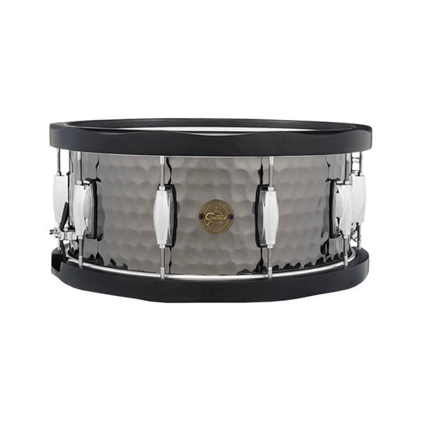 Gretsch Gretsch 14" x 6.5" Full Range Series Hammered Black Steel Snare Drum with Wood Hoops