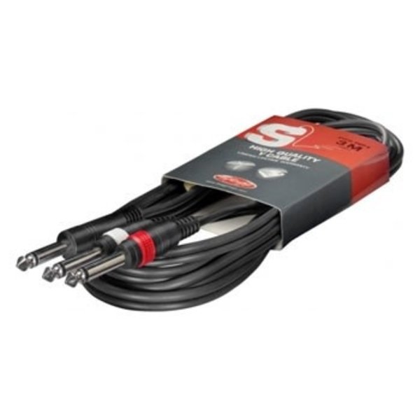 Twin cable, jack/jack (m/m), 60 cm (2') » Stagg