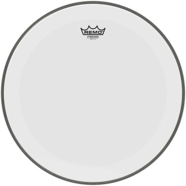 Remo Remo 18" Powerstroke 3 Smooth White Bass Drum Head, No Stripe