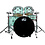 DW Drums DW Collectors Pure Maple 22" Drum Kit, Pale Jade Lacquer