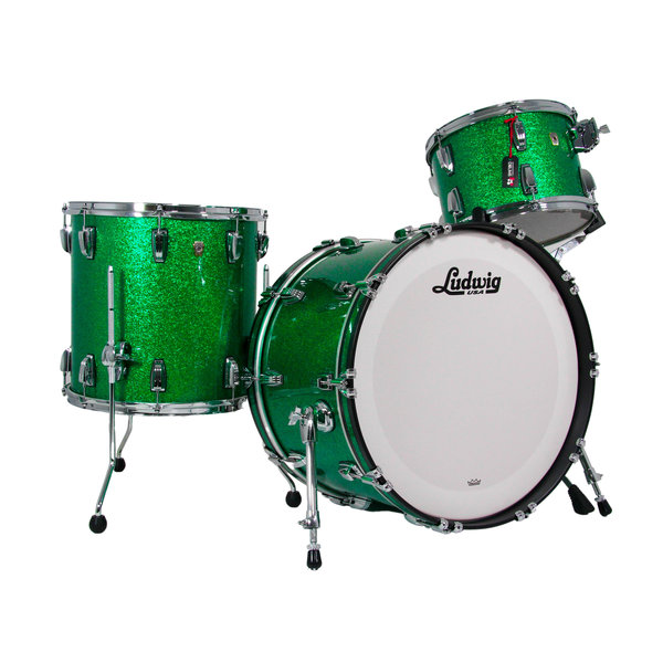Ludwig Ludwig Classic Maple 22" FAB Drum Kit, Green Sparkle