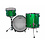 Ludwig Ludwig Classic Maple 22" FAB Drum Kit, Green Sparkle