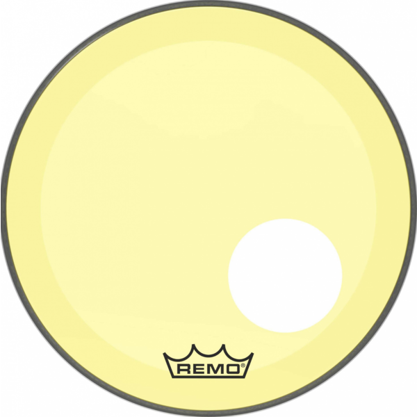 Remo Remo 22" Powerstroke 3 Colortone Yellow Bass Drum Head with Port