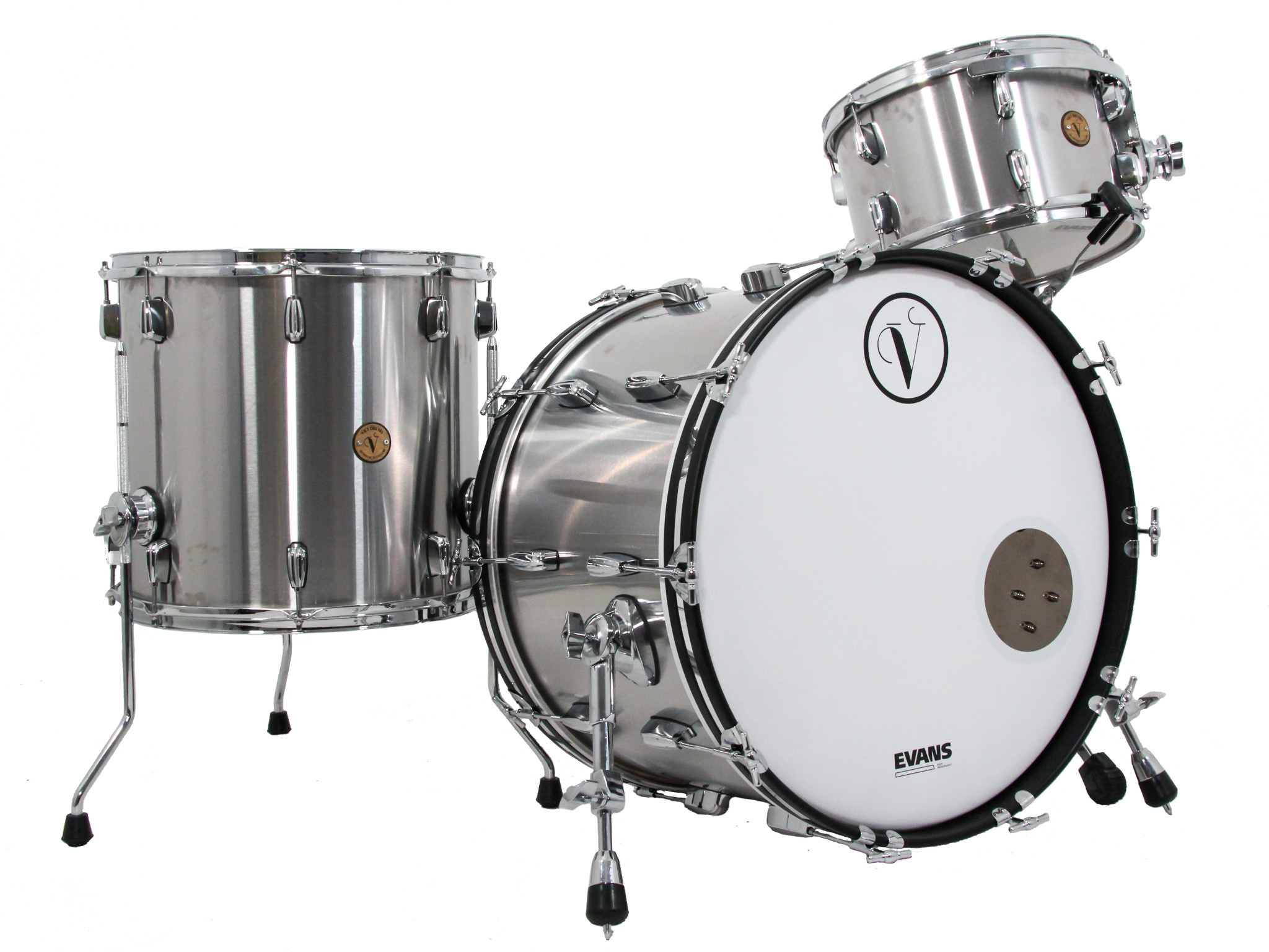 Vici Stainless Steel 22 Drum Kit  Graham Russell Drums - Graham Russell  Drums