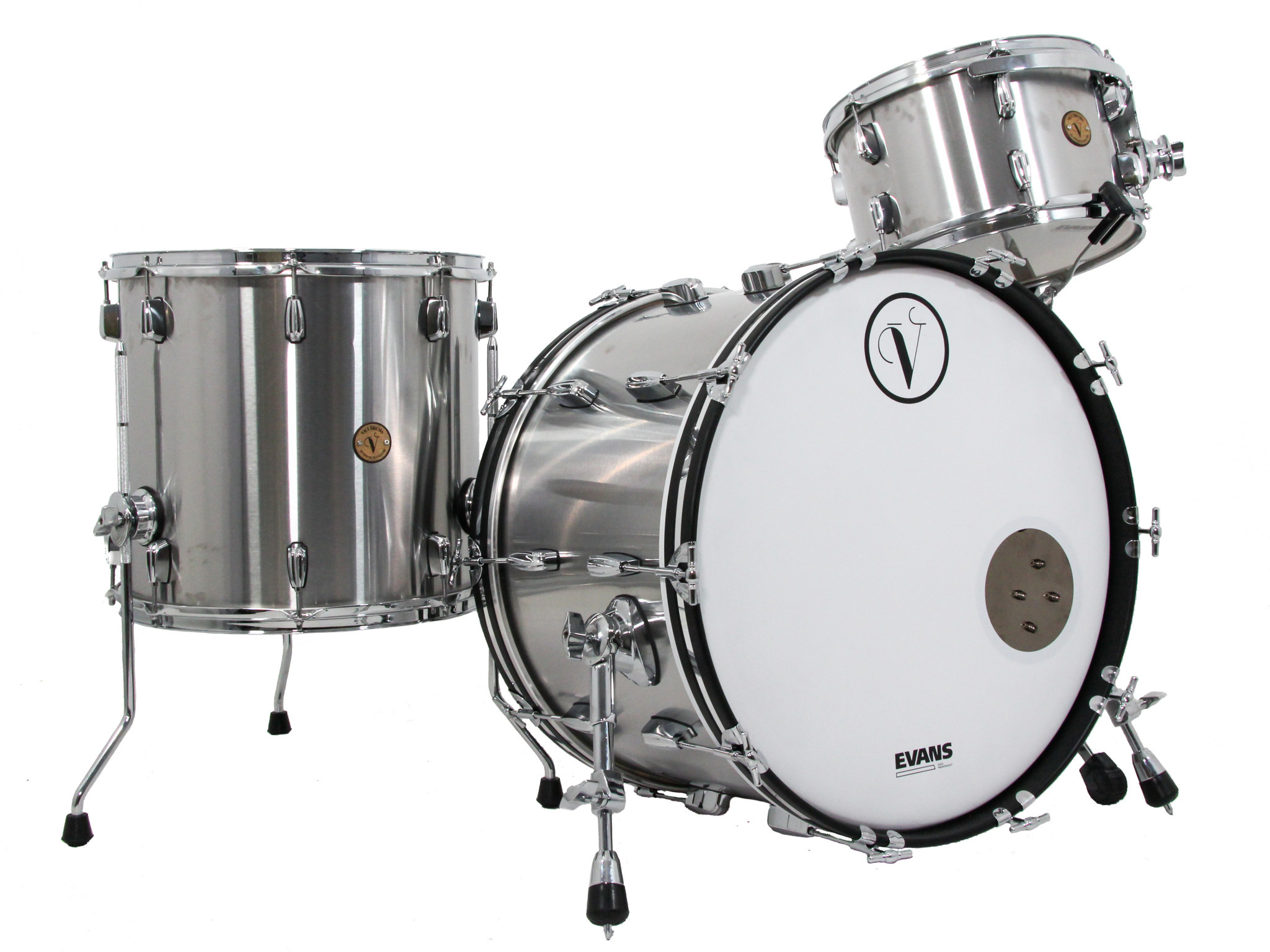 Vici Stainless Steel 22" Drum Kit Graham Russell Drums Graham Russell Drums